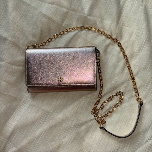 NEW Tory Burch Emerson Chain Wallet Crossbody Shoulder Bag - Rose Gold - Picture 6 of 12